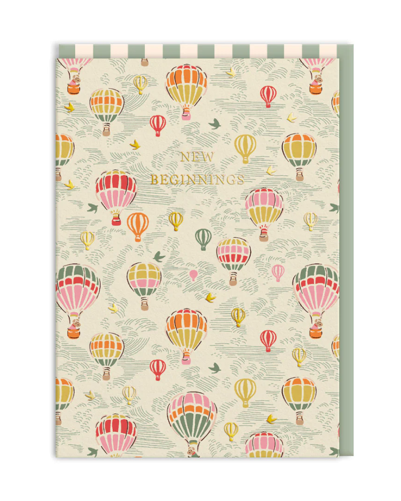 Hot Air Balloon New Beginnings Greeting Card