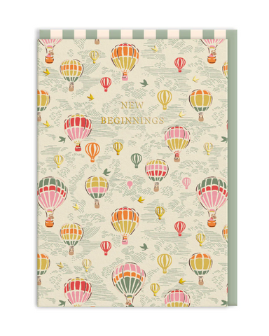 Hot Air Balloon New Beginnings Greeting Card