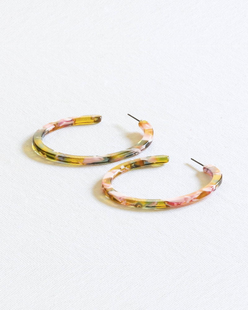 Galla Hoop Resin Earrings