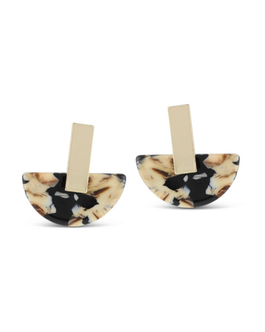 Zara Half Disc Resin Earrings