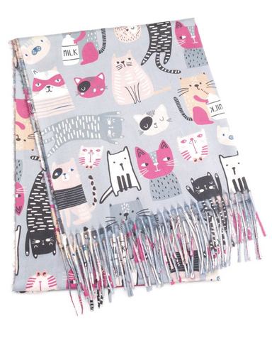 Multi Cats Scarf Assorted