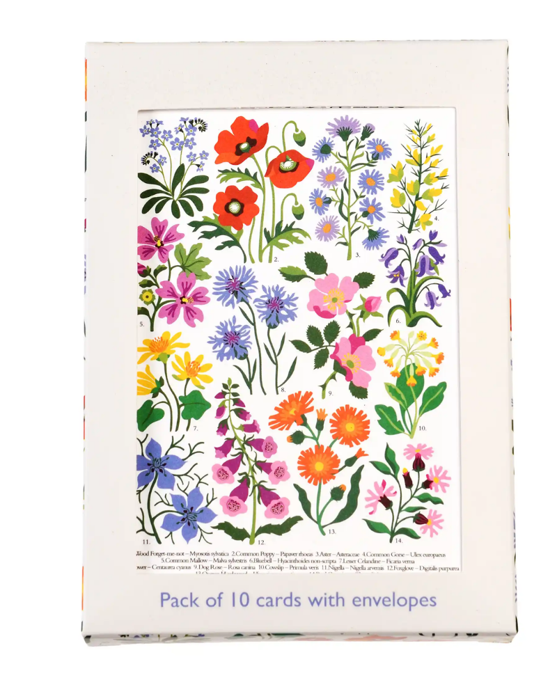 Wild Flowers Greeting Cards Pack of 10