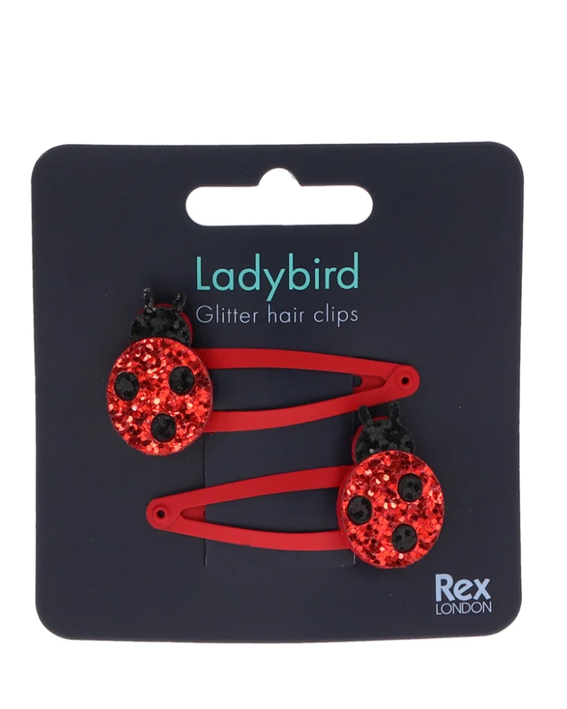 Ladybird Glitter Hair Clips Set of 2