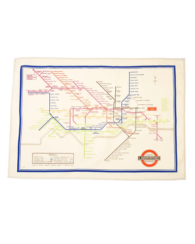 TFL Heritage Tube Map Tea Towel