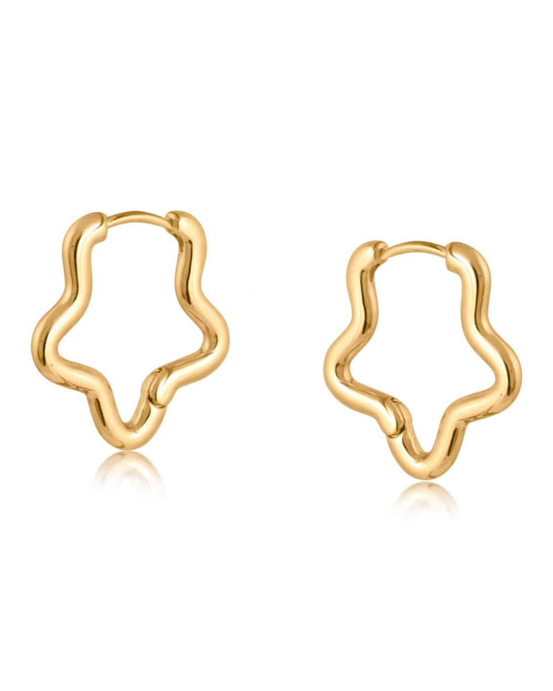 Soraya Squiggle Hoops Earrings