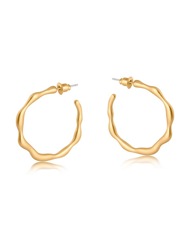 Martina Branch Gold Hoop Earrings