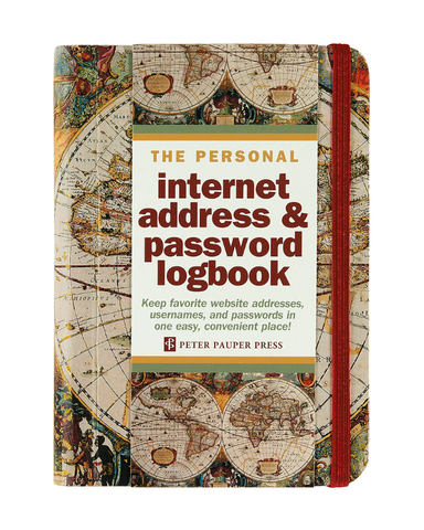 Old World Internet Address and Password Logbook