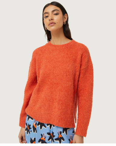 Unisex Orange Fuzzy Knit Jumper by Compania Fantastica