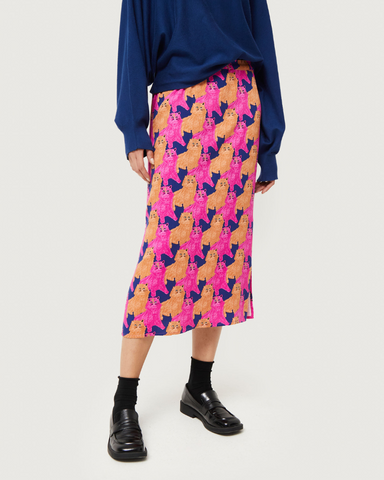 Cat Meow Midi Skirt by Compania Fantastica