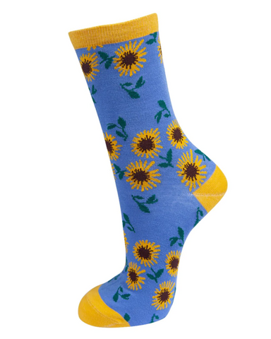 Blue Sunflower | Ladies Bamboo Socks