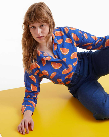 Orange Print Shirt