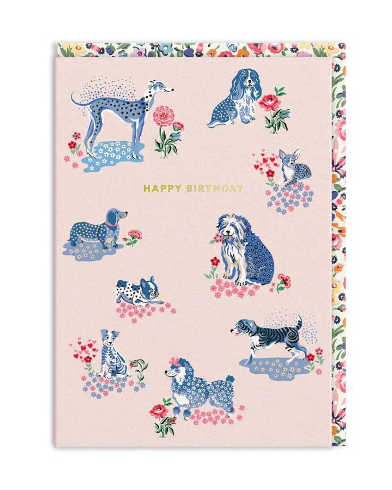 Puppy Fields Birthday Card