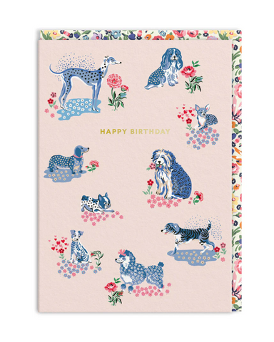 Puppy Fields Birthday Card