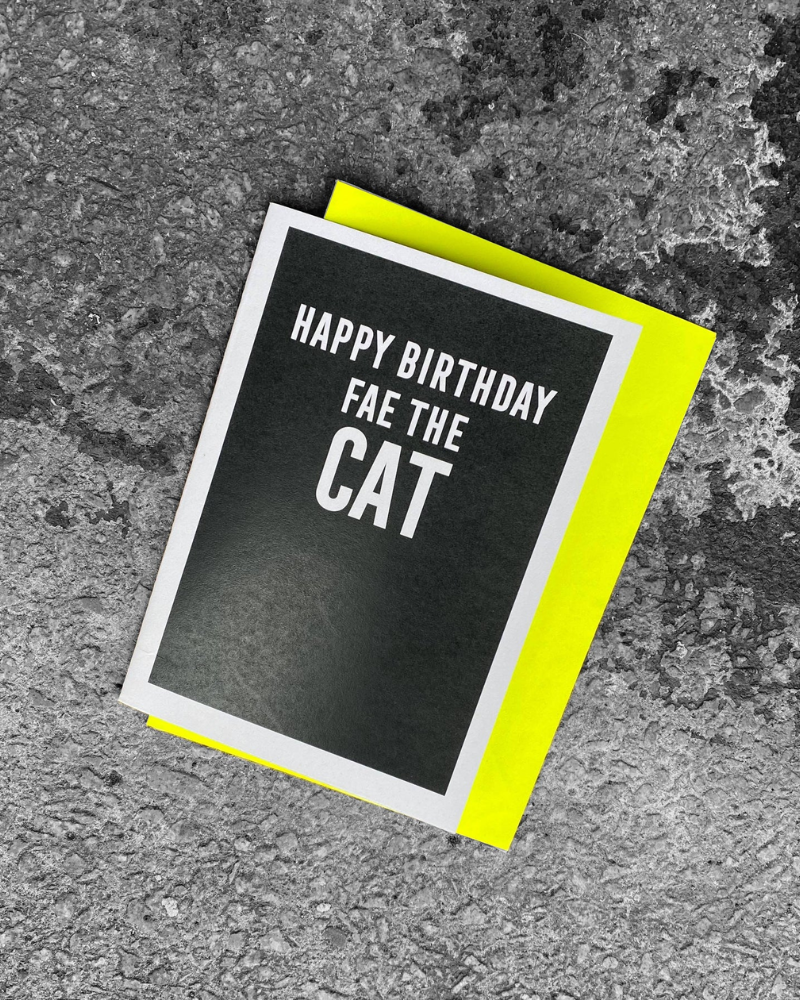 Happy Birthday Fae The Cat Card