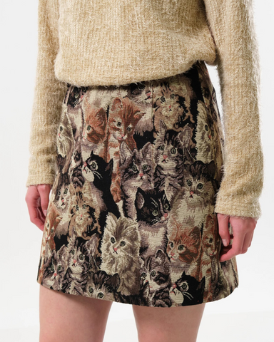 Pussy Galore Aubin Jacquard Mini Skirt