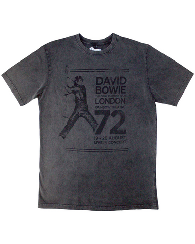 David Bowie Stone Wash Unisex T-Shirt: Rainbow Theatre