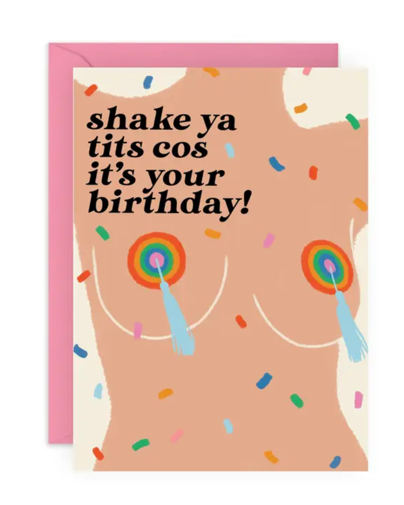 Shake Ya Tits Birthday Card