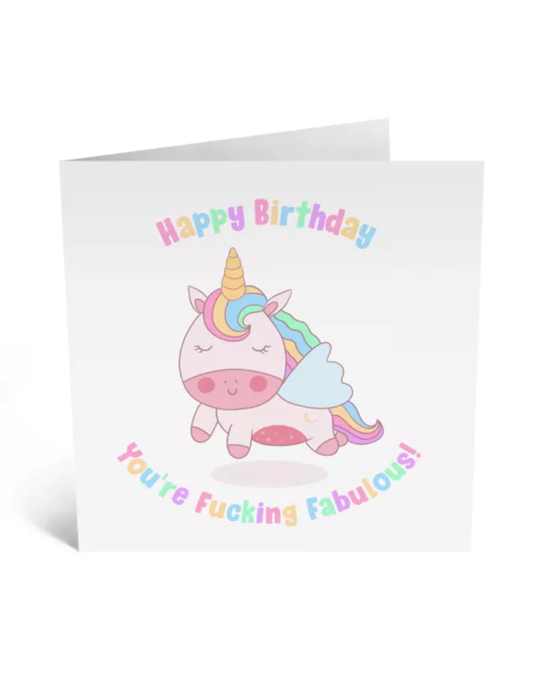 Fucking Fabulous Unicorn Card- Central 23