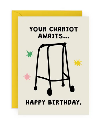 Your Chariot Awaits Zimmer Birthday Card