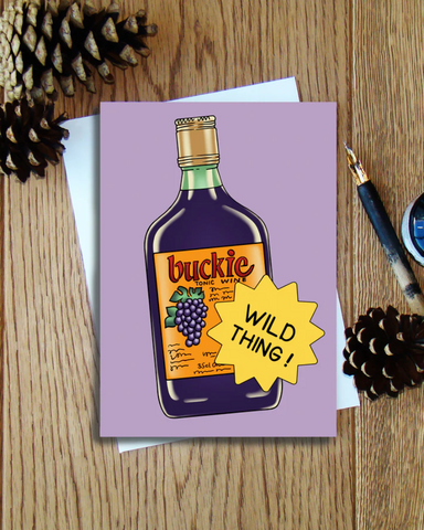 Buckie Wild Thing Scottish Greeting Card