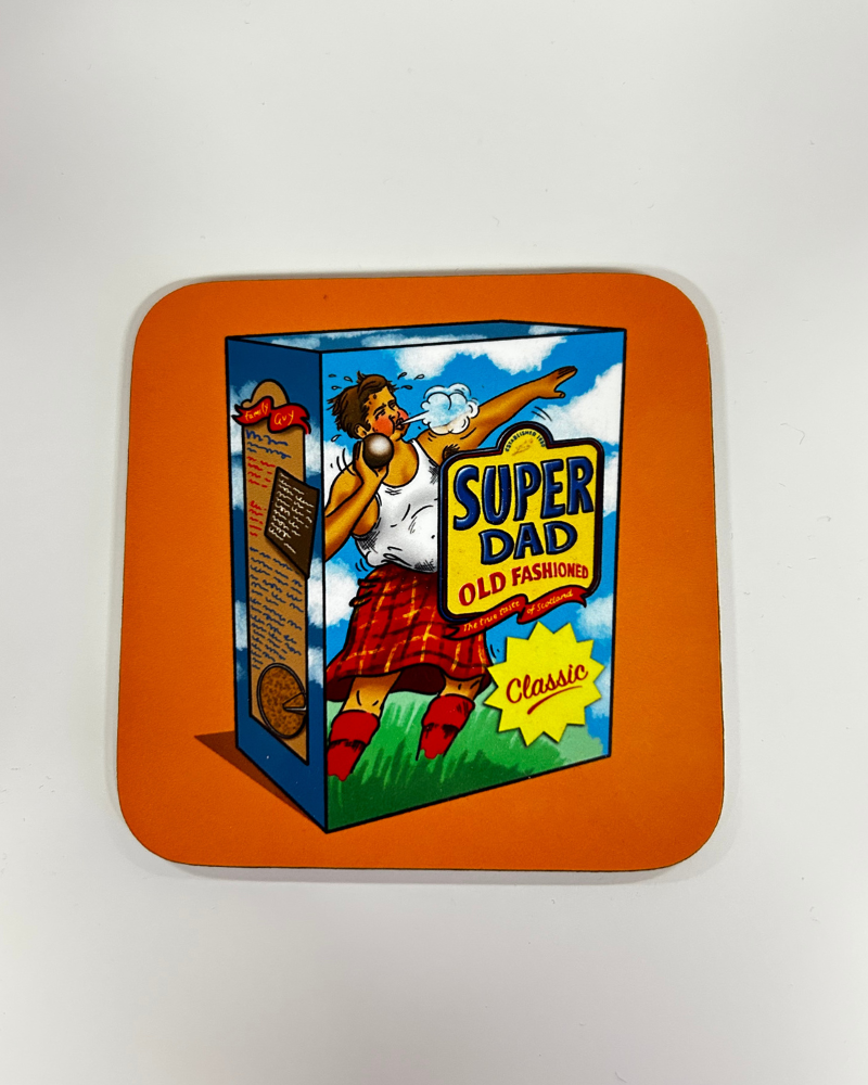 Super Dad Scottish Coaster