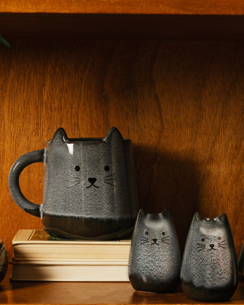 Mojave Stoneware Cat Mug