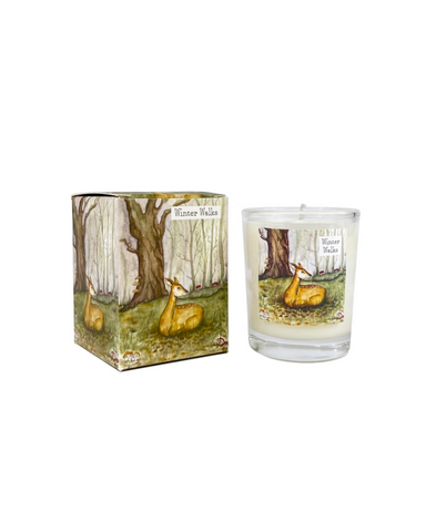 Deer Winter Walks Scented Illustrated Candle Wildlife Collection