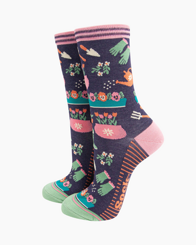 Gardening Print Ladies Socks