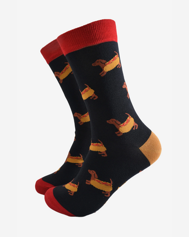 Hot Dog Dachshund | Men's Bamboo Socks