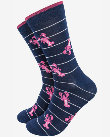 Lobster Stripe Mens Socks