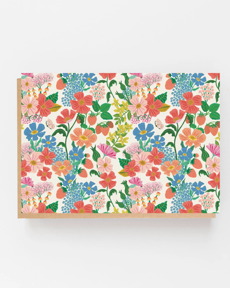 Summer Flowers Blank Greeting Card