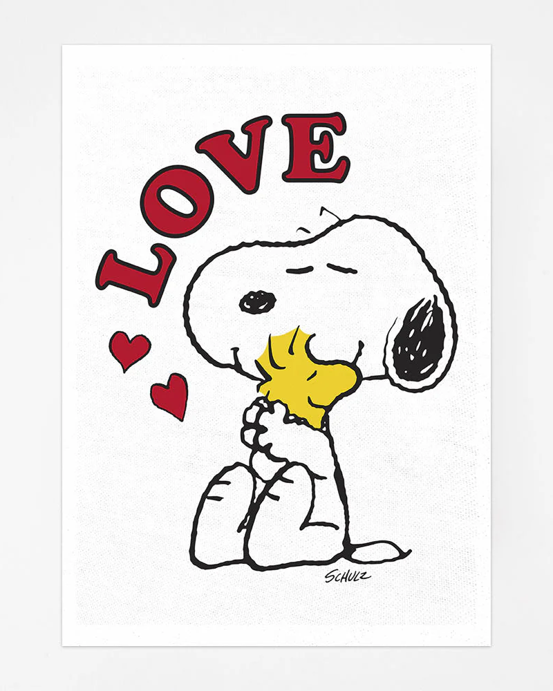 Peanuts Snoopy Love Tea Towel