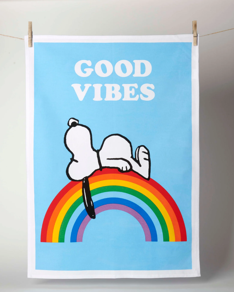 Peanuts Snoopy Good Vibes Tea Towel