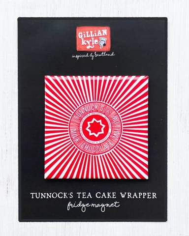 Tunnock's Teacake Fridge Magnet by Gillian Kyle