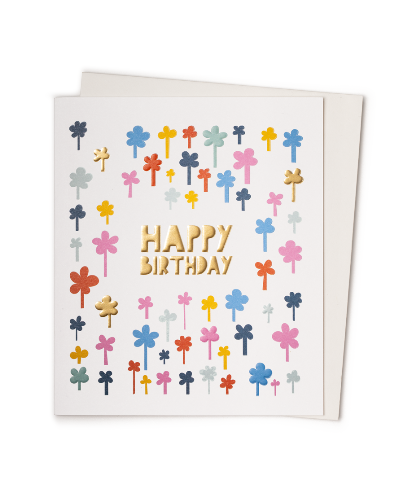 Flower Garden Birthday Card