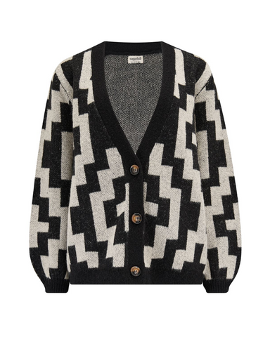 Morganna Diamond Monochrome Cardigan by Sugarhill Brighton