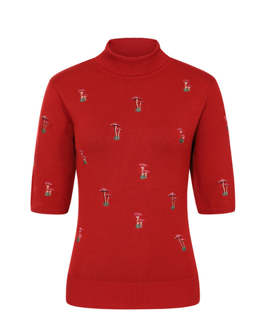 Mushroom Dreams Red Jumper By Banned Apparel