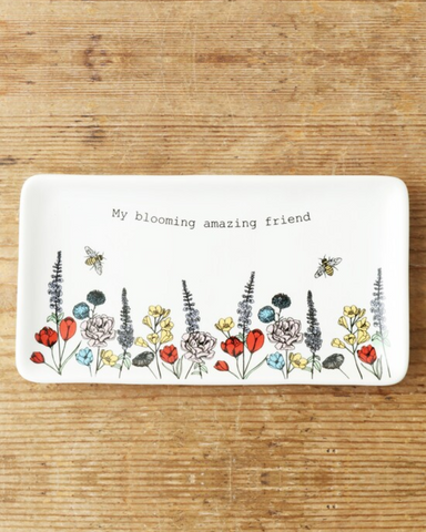 Blooming Lovely Friend Long Trinket Dish