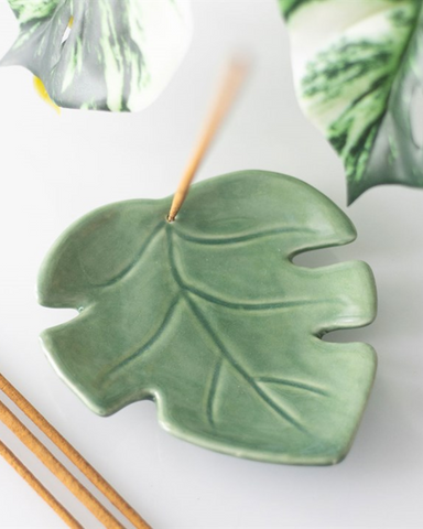 Monstera Palm Leaf Incense Stick Holder