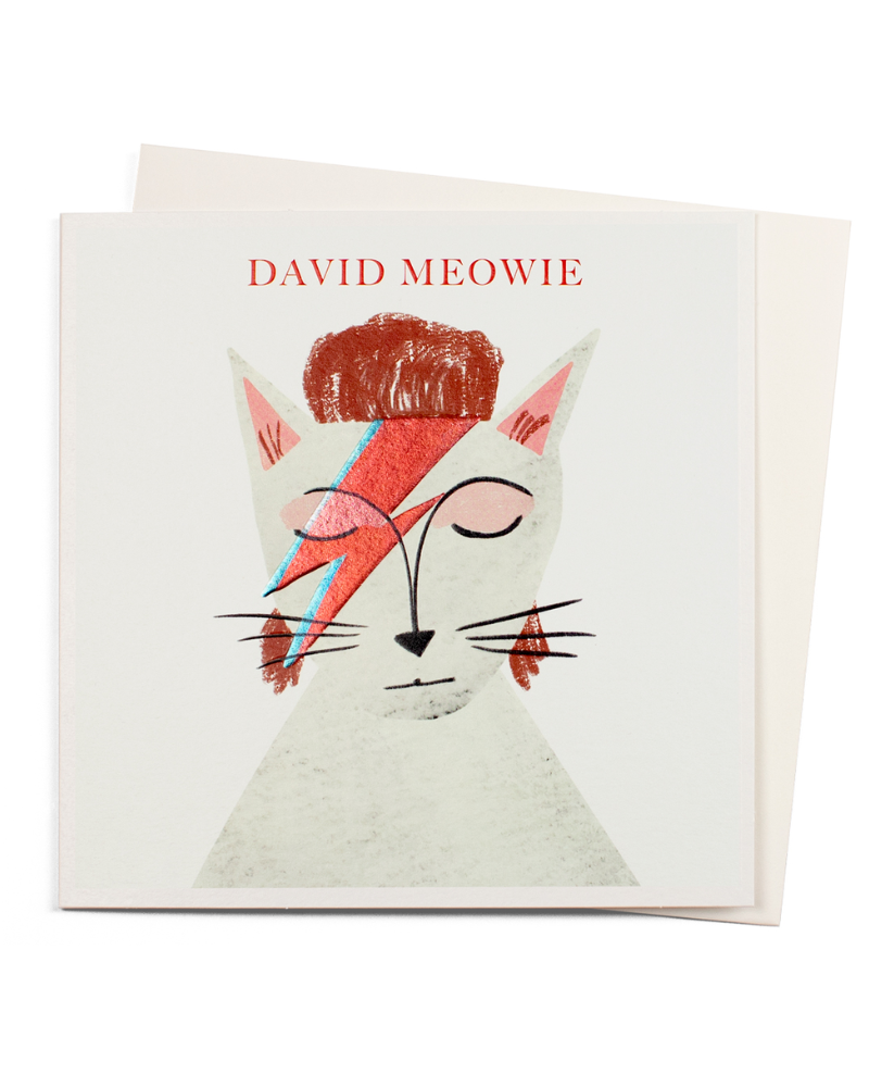 David Meowie Greeting Card