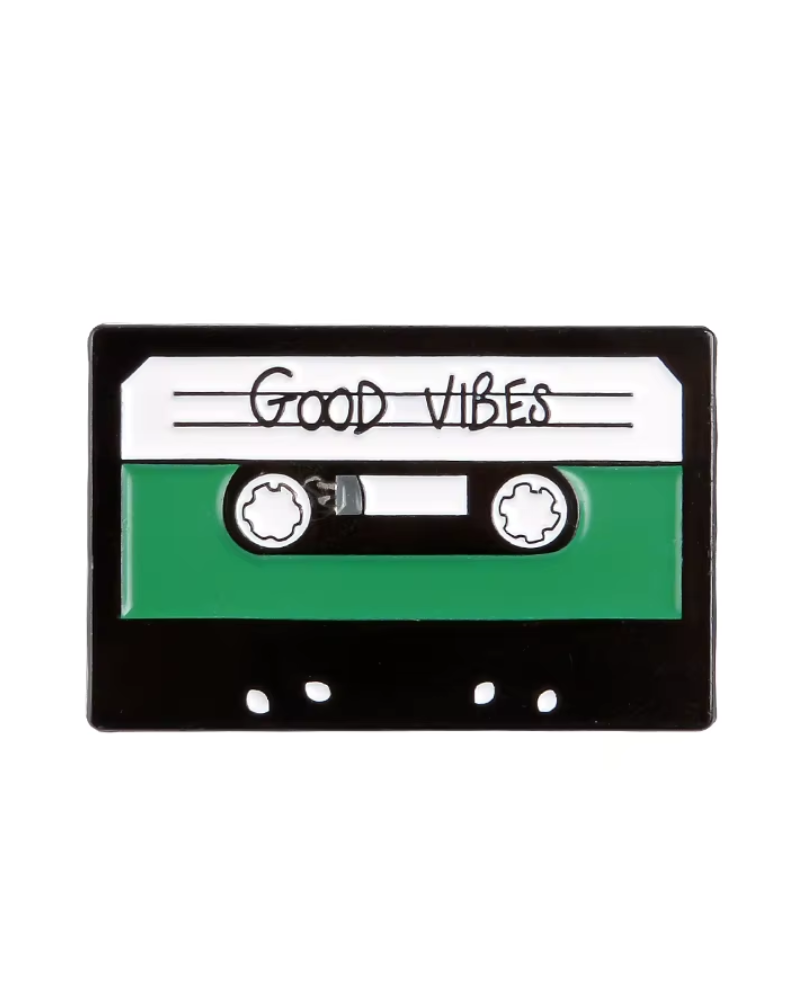 Cassette Enamel Pin Badge 90s & Good Vibes