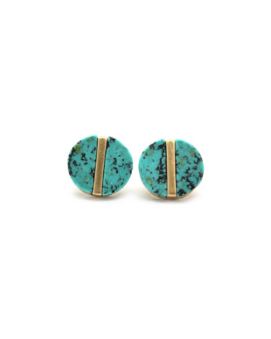 Howlite Round Earrings