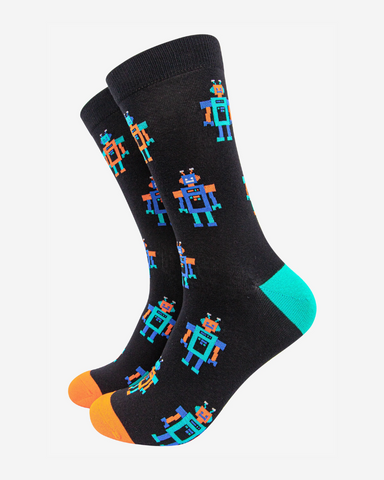 Robot Print | Men's Bamboo Socks