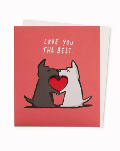 Love You The Best Scottie Dog Greeting Card