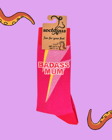 Badass Mum Lightning Ladies Crew Socks