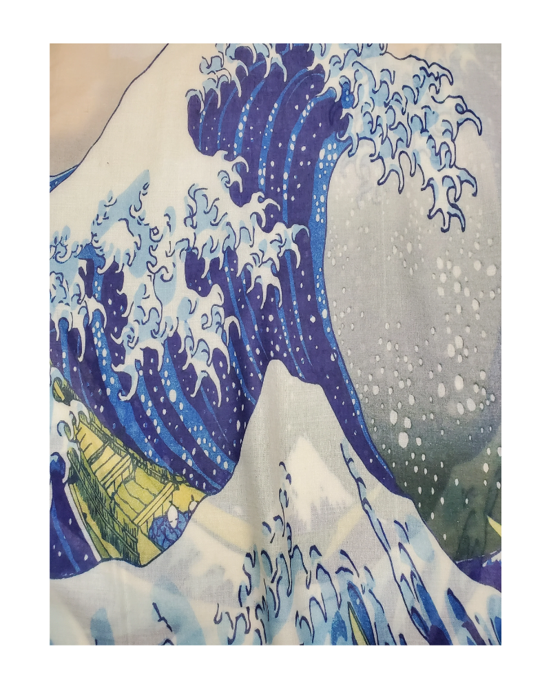 Hokusai's Great Wave Silk Scarf