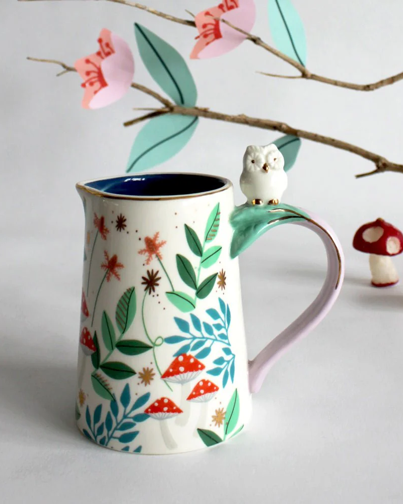 Secret Garden Owl Milk Jug