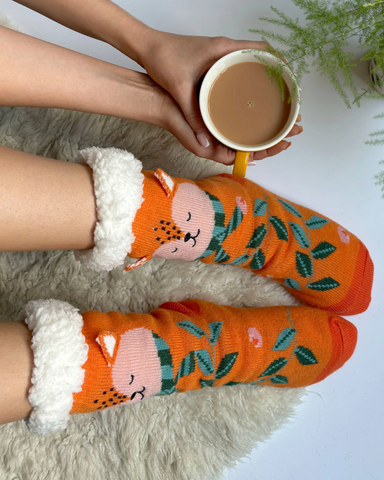 Secret Garden Fox Slipper Socks