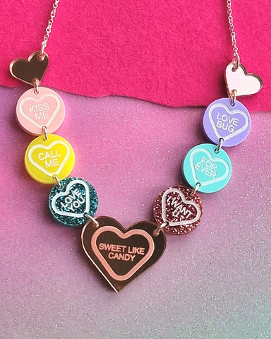 Love Heart Sweeties Statement Necklace