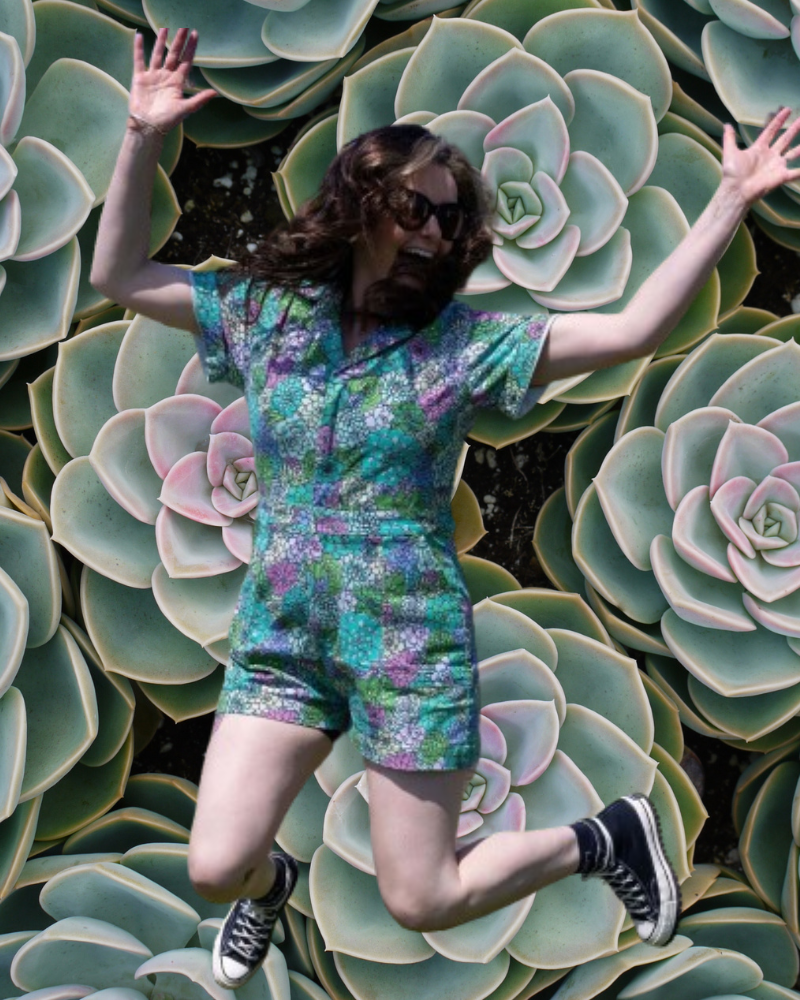 Succulents Print Playsuit